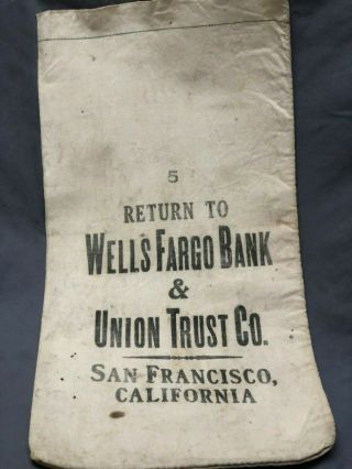 Wells Fargo Bank & Union Trust Co,  San Francisco Coin Deposit Bag, 3
