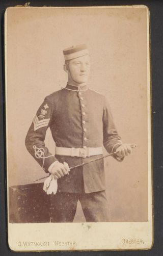 Cdv2815 Victorian Carte De Visite: Soldier With Cane,  Webster,  Chester