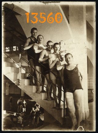 Vintage Photograph,  Young Men Posing In Swimsuit,  Budapest 1930’s Hungary