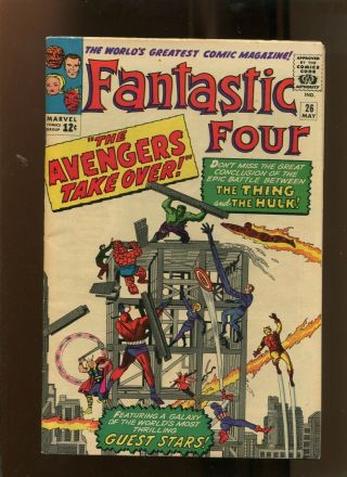 Fantastic Four 26 (6.  5) The Avengers Take Over 1964