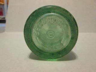 Beaumont Tx,  Rare Vintage Green Glass Embossed Coca Cola Bottle 6 1/2 Oz
