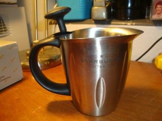 Starbucks Barista Stainless Steel Milk Frothing Pitcher Cup With Thermometer