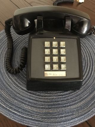Black Southwestern Bell Retro Vintage Phone Push Button Desk Telephone