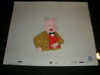 Rupert The Bear Cartoon Animation Production Cel 12x10.  5 " 21 - 35 P3 Cedric Pig