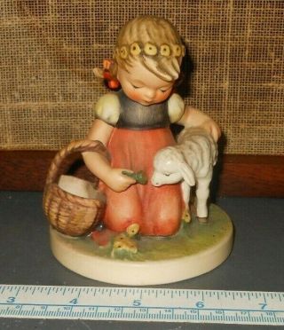 Vintage Hummel Figurine - Favorite Pet Girl W Lamb