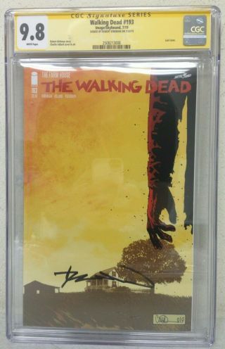 Walking Dead 193 9.  8 Cgc Signature Series 1st Print Final Issue Robert Kirkman