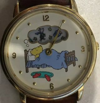 Timex Disney Winnie The Pooh " Classic Pooh " Watch With Leather Band