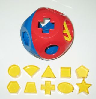 Tupperware Shape O Ball Toy Shape Sorter Complete 10 Shapes