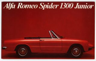 Alfa Romeo Spider 1300 Junior Srs.  2 Brochure Prospekt,  1970 (german Text)