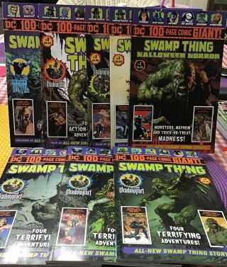 Dc 100 - Page Comic Giant Walmart Swamp Thing 1 2 3 4 5 6 7 Halloween Horror