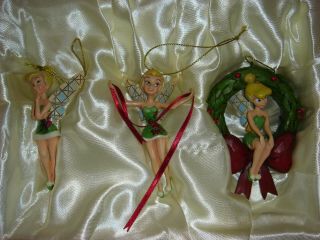 Euc Jim Shore Tinkerbell Ornaments Set Of 3