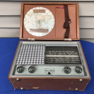 Vintage Philco Suitcase Trans - Worlld Transistor Radio Non -