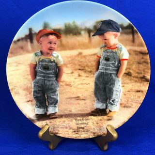You Been Farming Long? 1986 1st Ed.  Of The Little Farmers Series Collector Plate