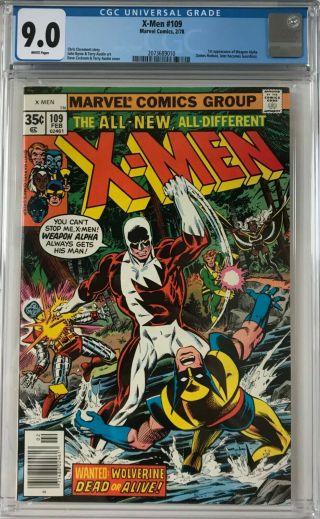 X - Men 109 Cgc 9.  0 White Pages 1st App.  Of Weapon Alpha Key Issue L@@k