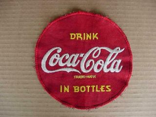 Vintage 7 " Embroidered Drink Coca Cola In Bottles Jacket Uniform Patch