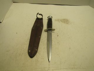 Vintage Milbro Kampa Sheffield England Dagger Knife Stiletto W/sheath
