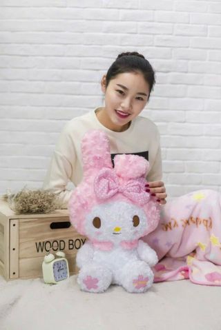 Kawaii Bowknot My Melody Kitty Doll Plush Toy Soft Blanket Cos Gift 2
