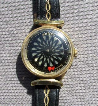 Vintage Ernest Borel Swiss Kaleidoscope Cocktail Wrist Watch 17 Jewels
