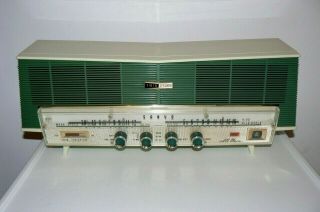 Vintage Retro All Wave Sanyo Sf - 97 Mw - Sw - Ph Vacuum Tube Radio Twin Speaker.