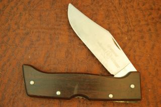 Vintage Imperial Made In Usa Jumbo Wood Wildcat Skinner Lockback Knife 2776
