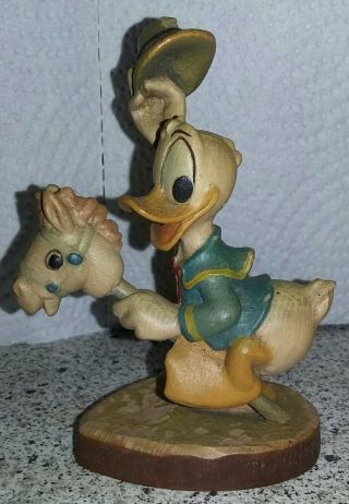 Walt Disney Anri Wood Carved 4 " Donald Duck - Numbered