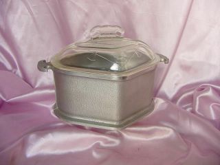 Vintage Guardian Service Cookware Triangle Roaster Baking Pot W/ Glass Lid