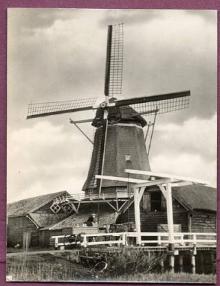 1930s Dutch Windmill In Holland Netherlands Photograph 2