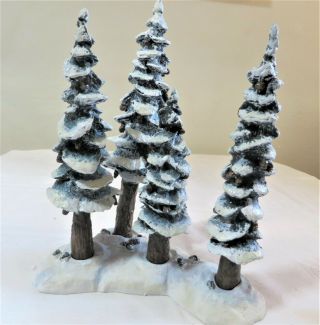 Pole Pine Forest Department 56 Snow Village Accessories 5527 - 1 4 Ceramic Trees