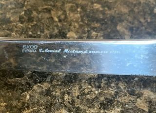 Ekco Colonial Richmond Pistol Dinner Butter Knives Stainless Steel Set of 7 2