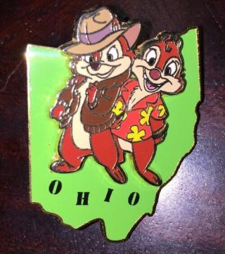 Disney Pin State Character Pins States Ohio Chip And Dale Rescue Rangers