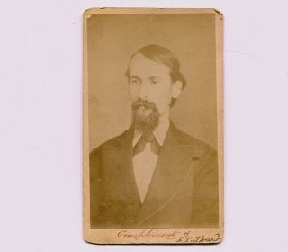 Early 1870s Cdv Of Man,  J.  T.  Ibach,  Reading,  Pa