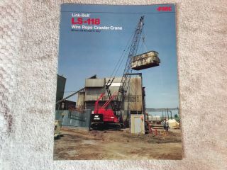 Rare 1970s Fmc Link Belt 140 Ton Crane Truck Dealer Brochure 7 Page