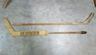 Vintage Louisville Slugger H & B Olympic Goalie Hockey Stick W/ Sher Wood Stick