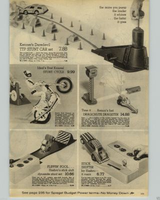 1973 Paper Ad Ideal Toy Evel Knievel Stunt Cycle Motorcycle Kenner Daredevil