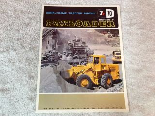 Rare 1970s International Harvester H70 Payloader Tractor Dealer Brochure