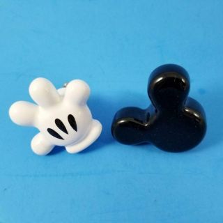 Disney Mickey Mouse Ceramic Drawer Pull Set Glove & Mickey Ears Icon w/ Hardware 2