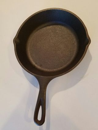 Lodge Cast Iron Skillet Fry Pan Usa 5sk 8 Inch Double Pour Spout Cookware