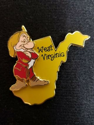 Disney Pin Snow White Seven Dwarfs State Character Grumpy West Virginia