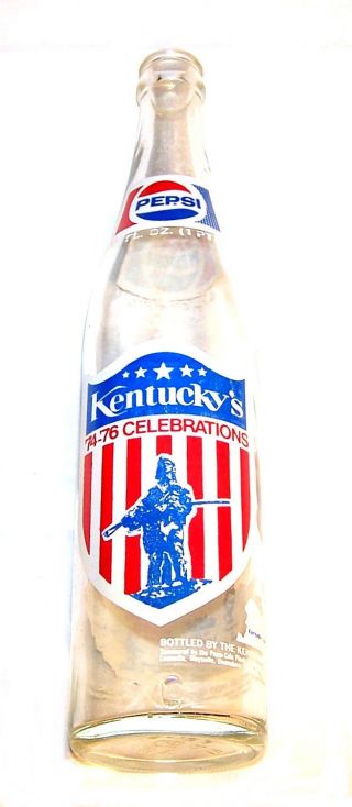 1974 - 76 Pepsi Cola Kentucky Celebration Commerative Soda Pop Bottle Sign Can Ofr