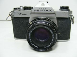 Vintage Asahi Pentax K1000 Film Camera Smc Pentax - M 1:2 50mm Lens