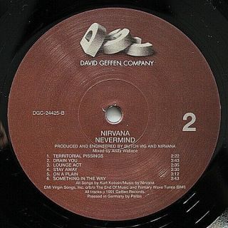 NIRVANA Nevermind Vinyl 180g Pallas Pressing Audiophile Quality 3