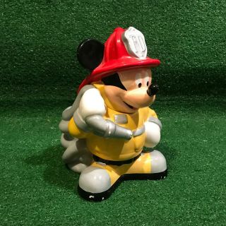 Walt Disney Mickey Mouse Firefighter GIANT Ceramic Cookie Jar 2