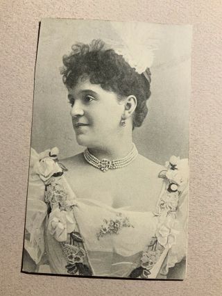 Marcella Sembrich Opera Singer Postcard Necklace Smiling C.  King Neptune Series