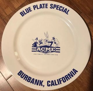 Authentic Blue Plate Special Warner Brothers Looney Tunes Acme Home 1993.