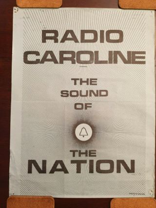 Radio Caroline Poster - Pirate Radio.  From The Sixties.