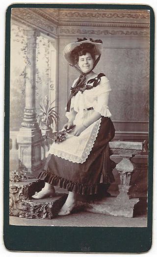Cdv Victorian Lady In Theatrical Costume Carte De Visite Photograph