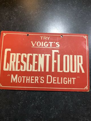 Vintage Advertising Voigt’s Crescent Flour Cardboard Sign