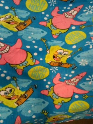 SpongeBob Square Pants Sponge Bob w/ Patrick Fleece Blanket Throw 2