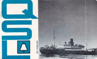 1964 Qsl: Radio Caroline,  International Waters " British Offshore Pirate Station "