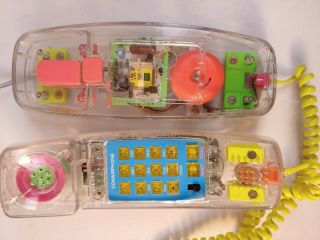 Vtg Conair Phone G - 0690 Clear Neon Led Light Up Telephone Been A30